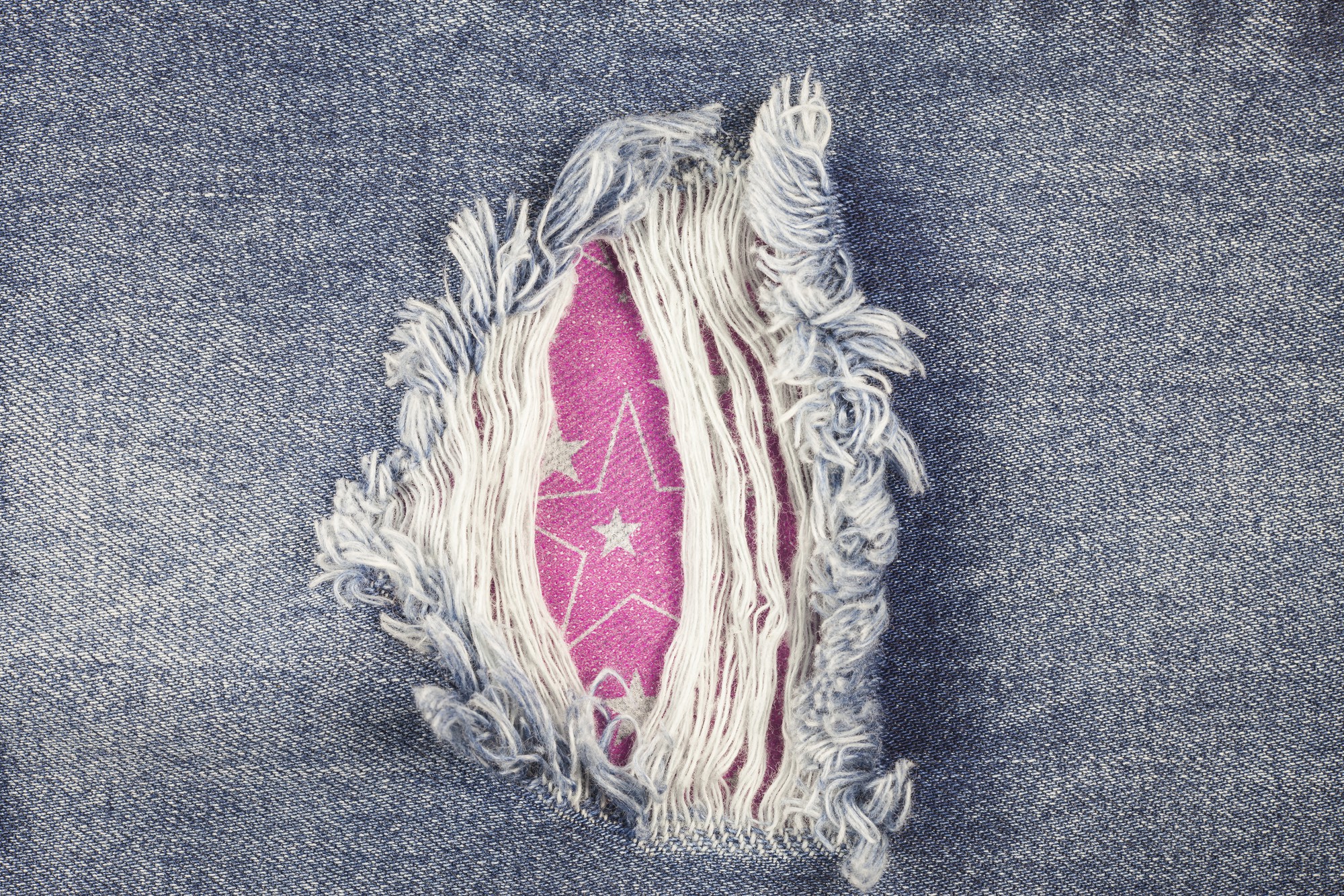 sample embroidered patch on fabric